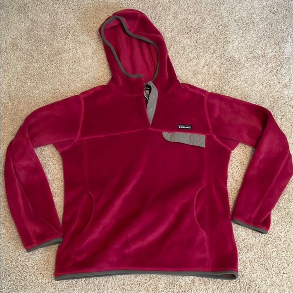 Patagonia retool hoodie women’s ladies size large pink pullover sweatshi…